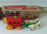 ~ C/1950’s “Hardy” Brand Stagecoach toy w/box