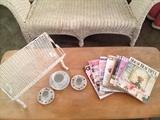 Vintage Magazine Rack, Vintage Magazines, Teacup & Saucers