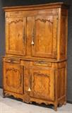 French Provincial Carved Fruitwood Armoire, French, 18th C.,