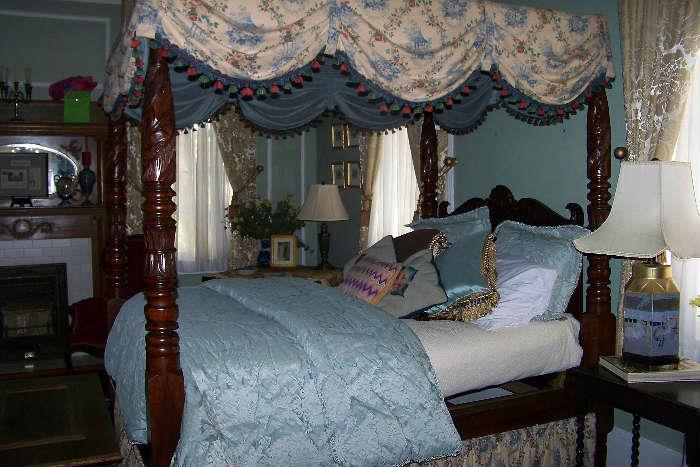 Antique 4 post bed - the bed is in beautiful condition.  It is priced with the canopy and dust ruffle