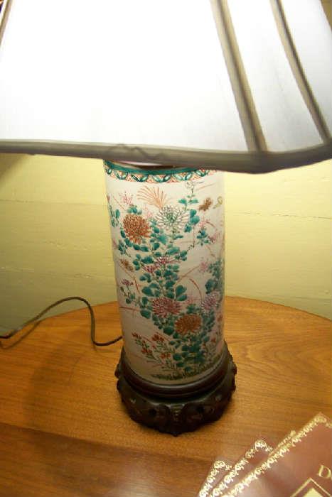 Very nice pottery lamp - oriental in style, from the early 1920's