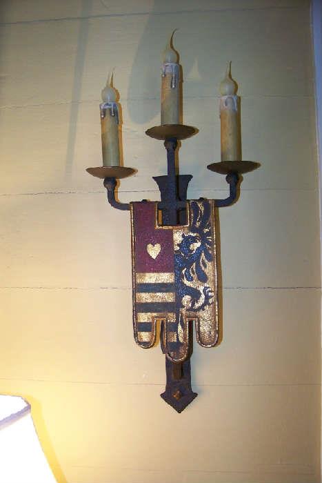 These are great!  They were wired - wiring has been cut but can be reqired with no problem or used as candle sconces