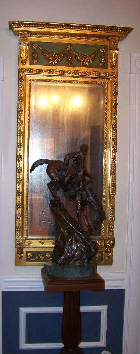Early Federal mirror - Frederick Remington bronze