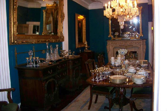 A view of the dining room