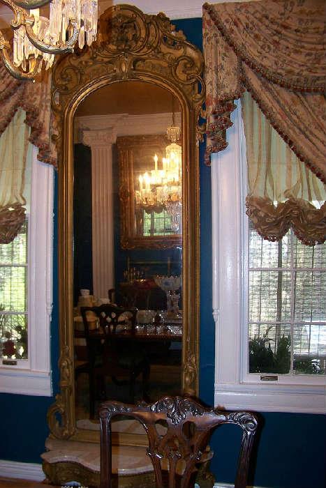 Pier mirror and base - in the dining room