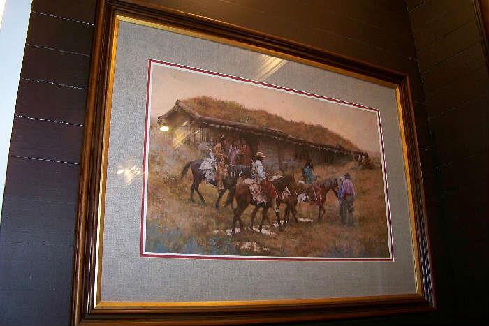 A signed and numbered Howard Terpning print