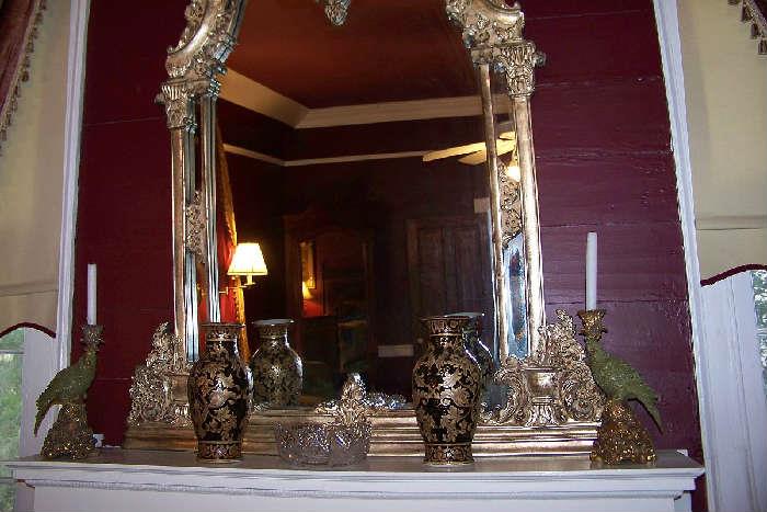 One of several beautiful antique mirrors
