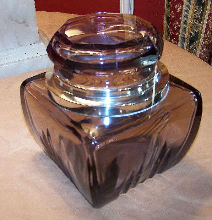 Beautiful glass box with sterling rim