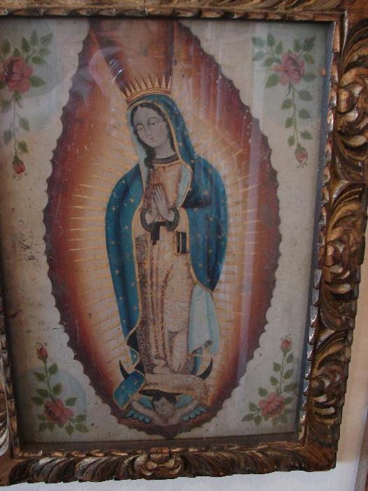 Our Lady of Guadalupe Retablo on tin