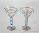 Bombay Sapphire martini glasses by Patrisia Heller. Quite the conversation starter for your next party!