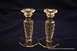 An elegant pair of candlesticks