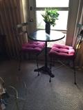              Small patio table with 2 chairs