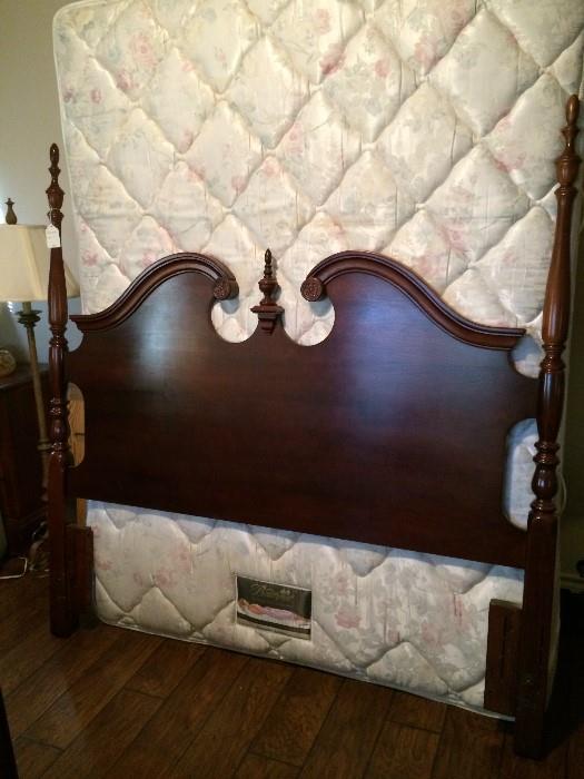 Great bed has dresser, chest, and nightstands to match.