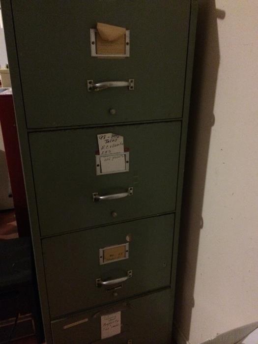          Large fireproof file 4-drawer file cabinet