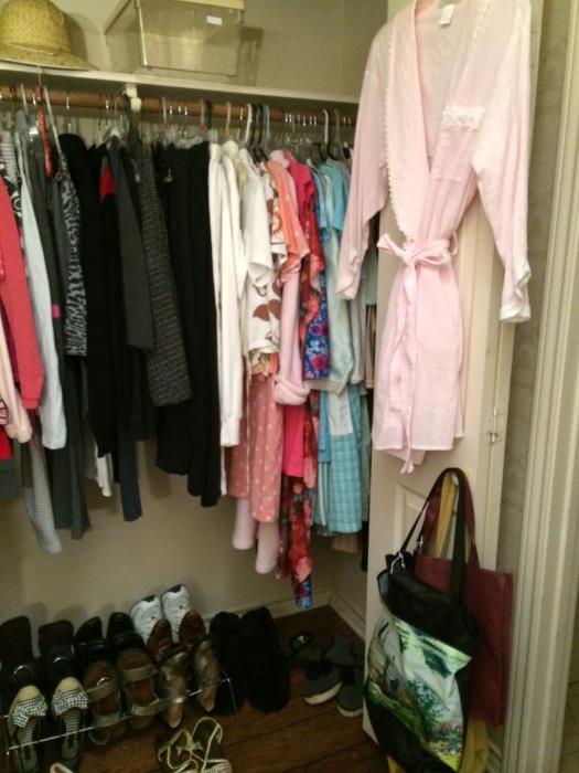             Assorted clothes, shoes, & purses