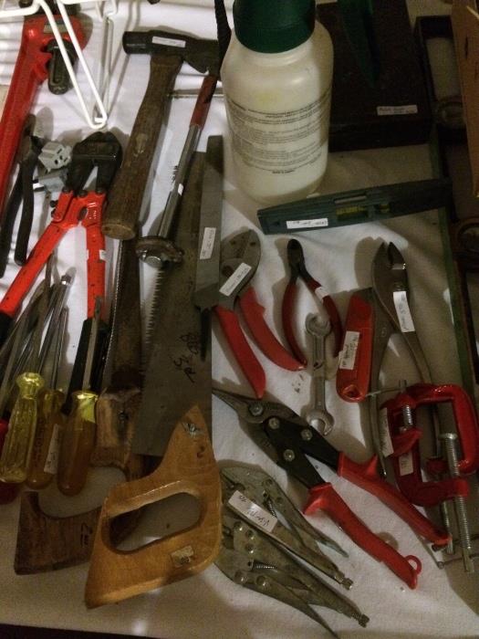                 Variety of hand tools