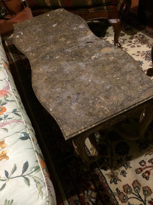                  Marble top coffee table