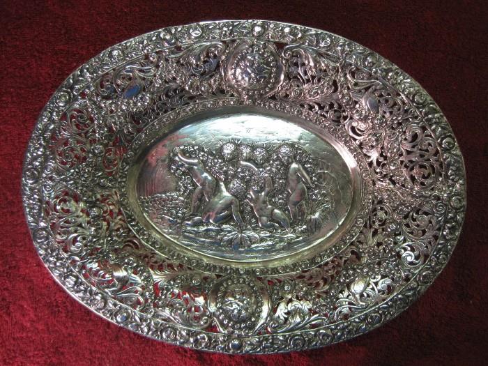 Gustav Memmert German Silver Tray Ca 1905