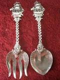 Grebruder Gutgesell German Silver Commissioned Shipping Spoons Ca 1890's Large