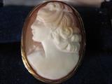 Early 1900's 14kt Cameo Ring Set in Gold