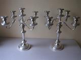 Large 5 Light Candelabras by Sheridan
