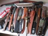 Large Collection of Hunting Knives and Collector Knives