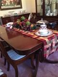                 Duncan Phyfe table & 6 chairs