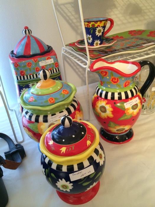                   Colorful ceramic pieces