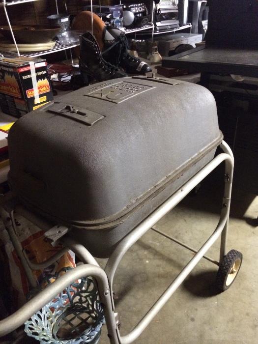 PK (portable kitchen) aluminum charcoal grill (They were originally made in Tyler, TX & later manufactured in Arkansas.)