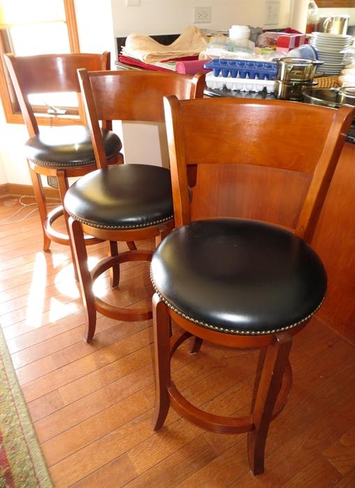 Three matching bar stools