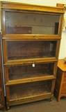 4 Stack poplar lawyer's bookcase 66" High X 34 1/2" Wide X 12" Deep