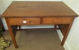Oak desk/writing table 2 drawers 30" High X 42 1/2" Wide X 26" Deep
