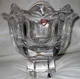 Large and Very Heavy Orrefors Footed Bowl 