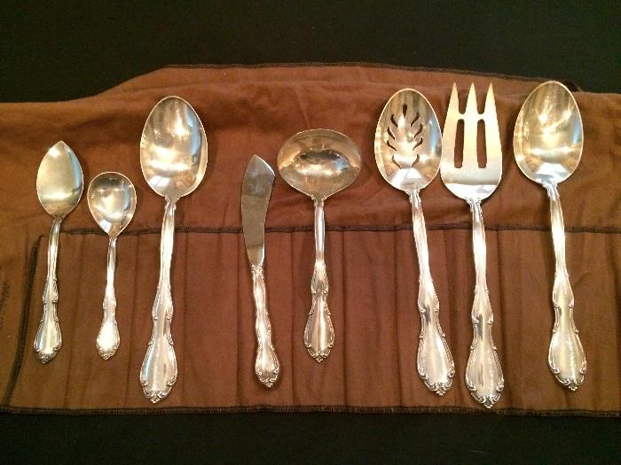 Towle "Fontana" Sterling set service for 12 serving pieces 