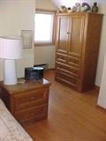 parts of 2nd bedroom set: nightstand and armoire