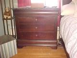 1st marble topped nightstand to the bedroom set
