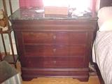 2nd marble topped nightstand to the bedroom set