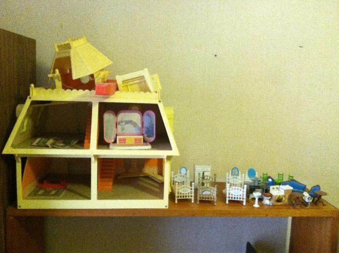 Dollhouse and die cast Matel furniture