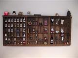 Shadow box with thimble collection