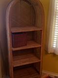 Wicker Shelving Unit.