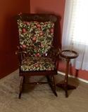 Rocking Chair with Custom Made Cushions by Mrs. Catko.
