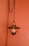 Retro Hurricane Copper Color Swag Lamp.