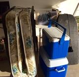 Fold Up Hide A Way Bed. Coolers.