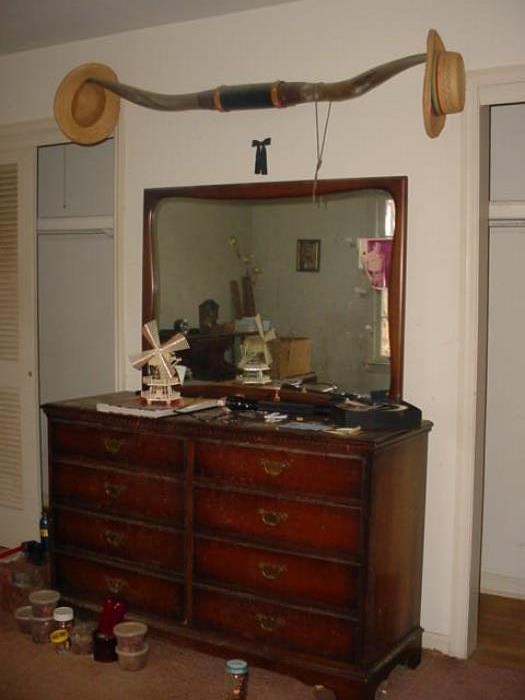 Mahogany dresser with mirror