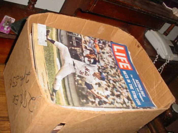 BOXES of old LIFE magazines as well as others.