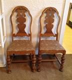 Matching dining chairs: 2 of set of 6 chairs (incl. one with arms - not shown)