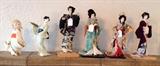 Still more Japanese dolls - the 2 on the left are Hakata dolls