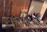Assorted hand tools & hardware