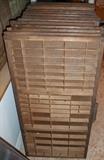 Antique Original Wood Wooden Printers Type Tray Drawers