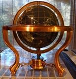 Blue Lapis Ocean Gemstone World Globe with Tripod Stand 